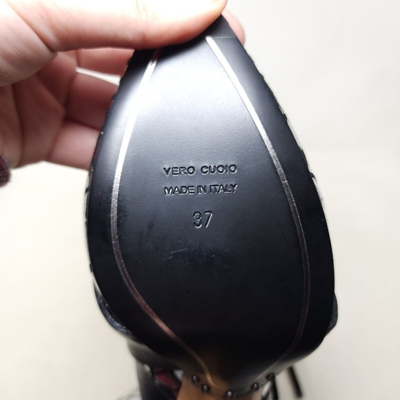 Balmain Paris Womens Boots Jackie Mosaic Silver Metallic Strappy Ankle Heel 37 7 - Picture 8 of 11